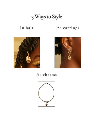 Cowrie Gold : Real Gold Loc Jewelry & Hair Charms for Braids