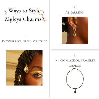 Cowrie : Real Gold Loc Jewelry & Hair Charms for Braids