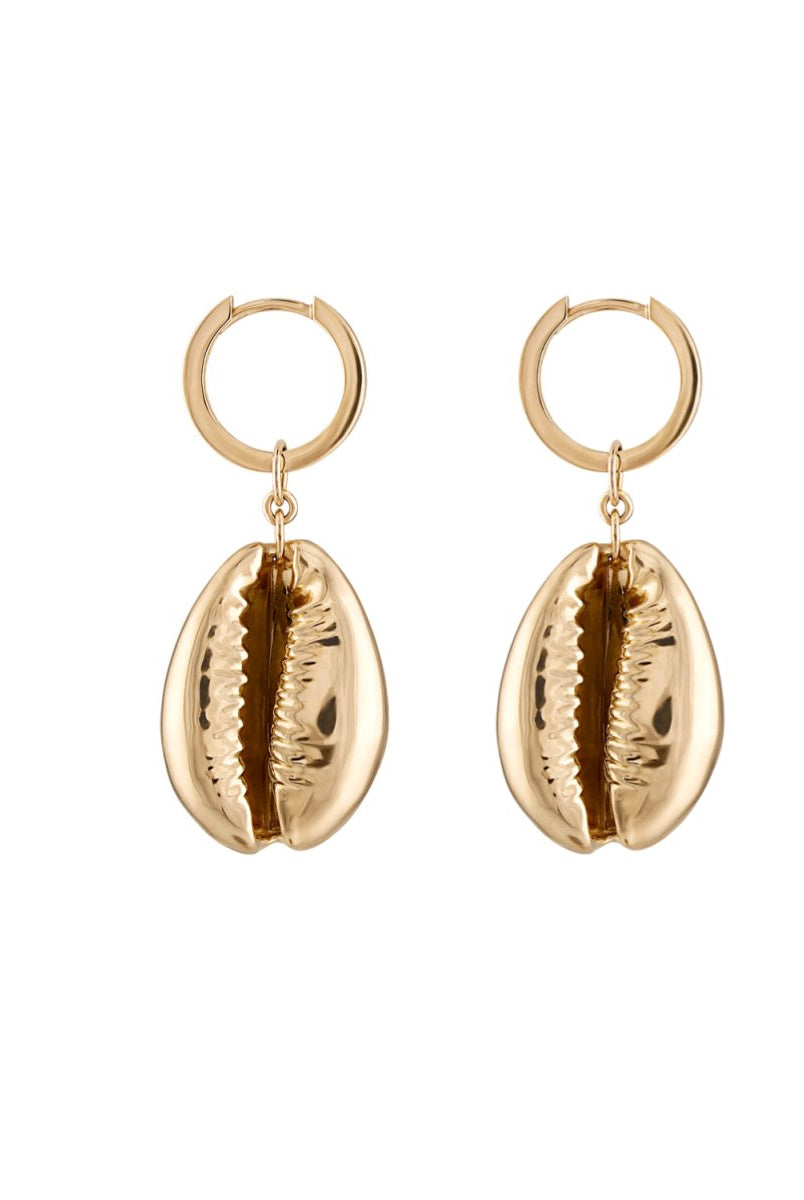 Cowrie Gold Earrings - Zigleys
